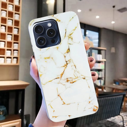 For iPhone 16 Pro IMD Marble TPU Phone Case(White) - iPhone 16 Pro Cases by buy2fix | Online Shopping UK | buy2fix