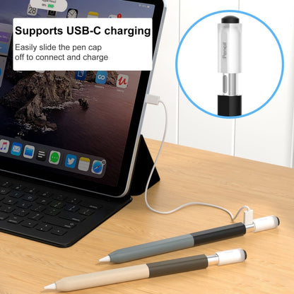 For Apple Pencil USB-C Gradient Silicone Stylus Protective Case(Coffee) - Pencil Accessories by buy2fix | Online Shopping UK | buy2fix