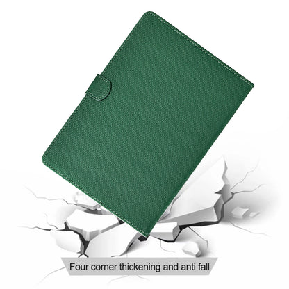 For iPad Air 11 2025 / 2024 Solid Color Fiber Texture Smart Tablet Leather Case(Green) - iPad Air 11 2025 / 2024 Cases by buy2fix | Online Shopping UK | buy2fix