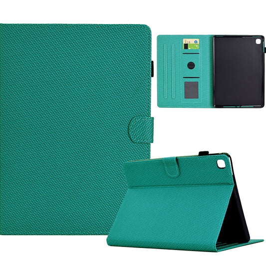 For Samsung Galaxy Tab A7 Lite Solid Color Fiber Texture Smart Tablet Leather Case(Lake Green) - Tab A7 Lite T220 / T225 by buy2fix | Online Shopping UK | buy2fix