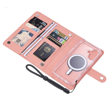 For iPhone 14 ViLi GHA-C Series RFID MagSafe Magnetic Flip Leather Phone Case(Pink) - iPhone 14 Cases by ViLi | Online Shopping UK | buy2fix