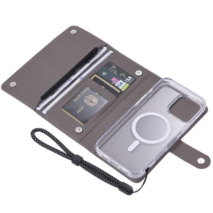 For iPhone 15 Pro Max ViLi GHB-C Series RFID MagSafe Magnetic Flip Leather Phone Case(Grey) - iPhone 15 Pro Max Cases by ViLi | Online Shopping UK | buy2fix