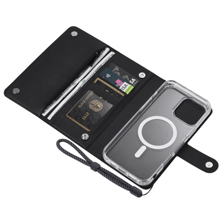 For iPhone 14 Pro Max ViLi GHB-C Series RFID MagSafe Magnetic Flip Leather Phone Case(Black) - iPhone 14 Pro Max Cases by ViLi | Online Shopping UK | buy2fix