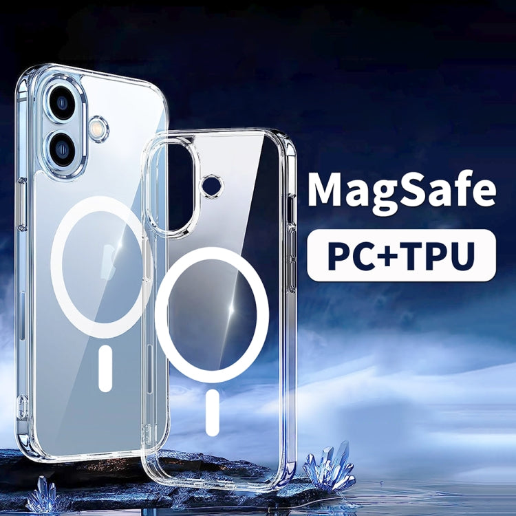 For iPhone 16 Plus ViLi MAG-C Series MagSafe Magnetic PC + TPU Phone Case(Transparent) - iPhone 16 Plus Cases by ViLi | Online Shopping UK | buy2fix