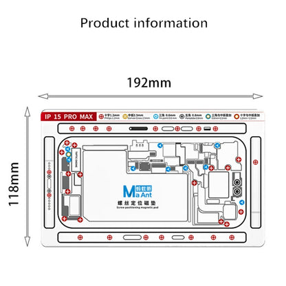 For iPhone 14 MaAnt Double-sided Screw Positioning Flexible Soft Magnetic Pad - Magnetic Screws Mat by MaAnt | Online Shopping UK | buy2fix