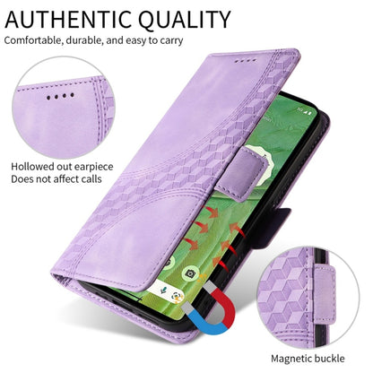 For OnePlus 13 Embossed Rhombus Starry Leather Phone Case(Purple) - OnePlus Cases by buy2fix | Online Shopping UK | buy2fix