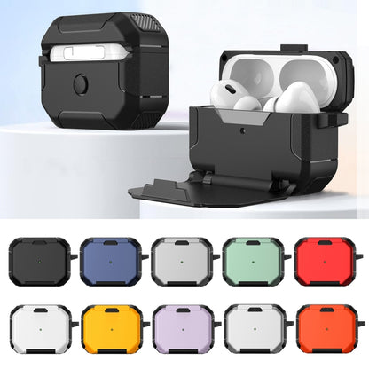 For AirPods Pro 2 Phone Holder Design Earbuds Box Protective Case(Dark Blue) - For AirPods Pro by buy2fix | Online Shopping UK | buy2fix