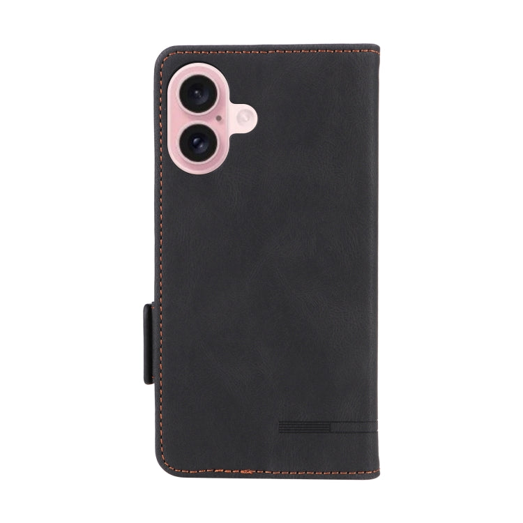 For iPhone 16 Plus Magnetic Clasp Leather Phone Case(Black) - iPhone 16 Plus Cases by buy2fix | Online Shopping UK | buy2fix