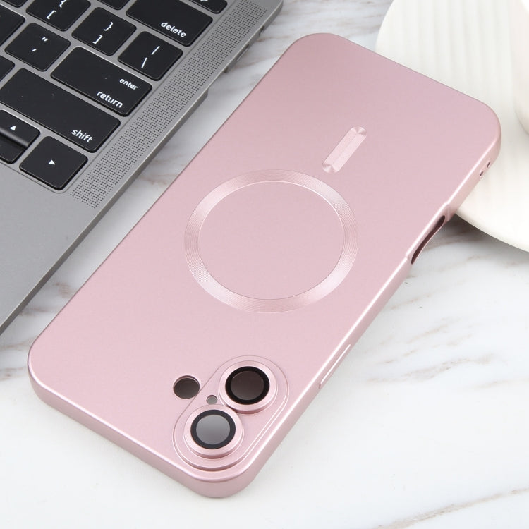 For iPhone 16 Plus Liquid TPU Silicone Solid Color MagSafe Phone Case(Rose Gold) - iPhone 16 Plus Cases by buy2fix | Online Shopping UK | buy2fix