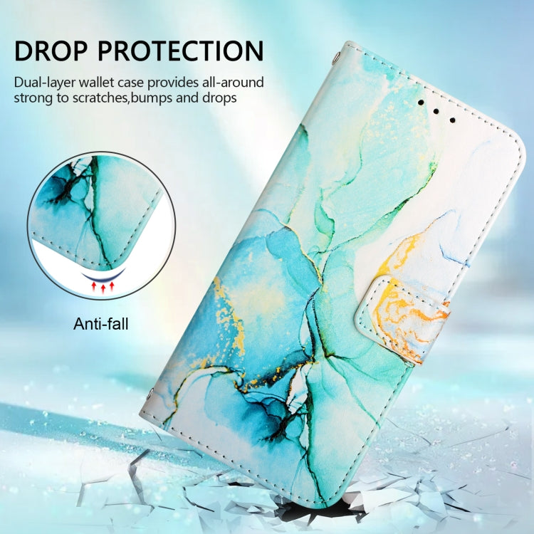 For Redmi K70 Ultra 5G Global PT003 Marble Pattern Flip Leather Phone Case(Green) - Xiaomi Cases by buy2fix | Online Shopping UK | buy2fix