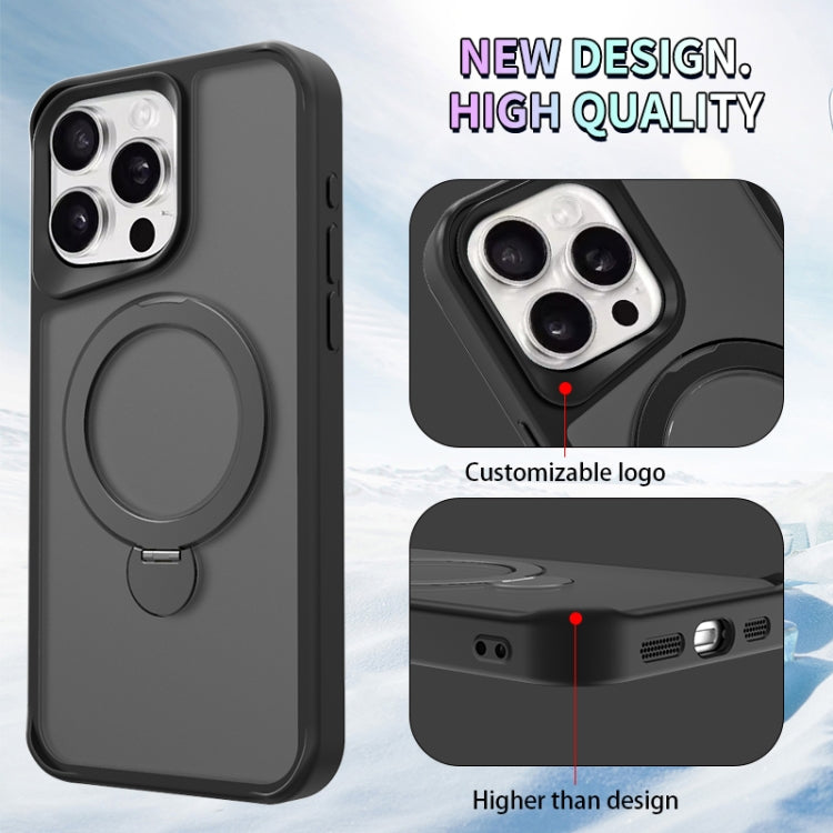 For iPhone 11 Pro Max Invisible Fulcrum Holder MagSafe Phone Case(Coffee) - iPhone 11 Pro Max Cases by buy2fix | Online Shopping UK | buy2fix