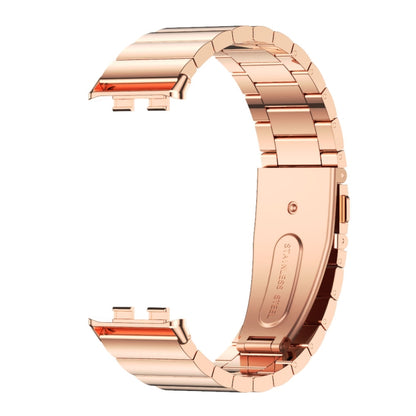 For Honor Band 9 MIJOBS Bamboo Stainless Steel Watch Band(Rose Gold) - Watch Bands by MIJOBS | Online Shopping UK | buy2fix