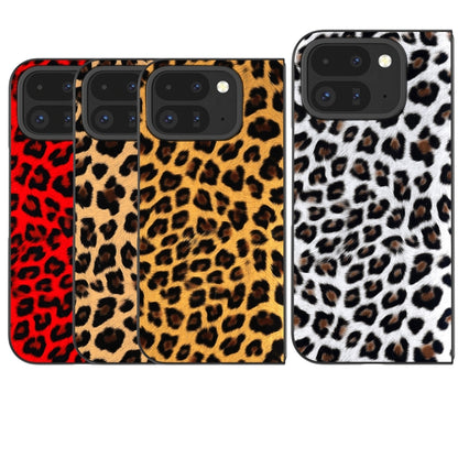 For Google Pixel 9 Pro Fold Black Frame Leopard Full Coverage Phone Case(Red Leopard) - Google Cases by buy2fix | Online Shopping UK | buy2fix