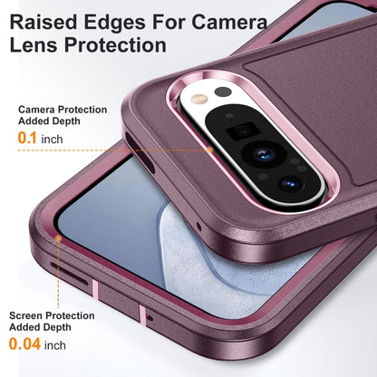 For Google Pixel 9 Pro Life Waterproof Rugged PC + Silicone Phone Case(Purple + Pink) - Google Cases by buy2fix | Online Shopping UK | buy2fix