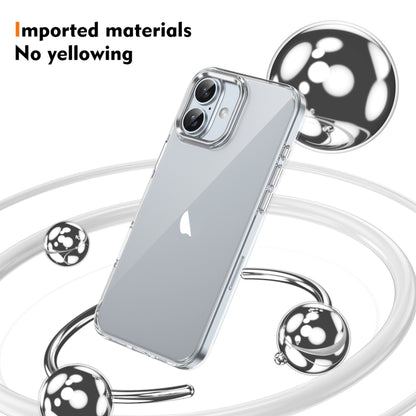 For iPhone 16 Ice Feel HD Transparent PC Full Coverage Phone Case(Silver) - iPhone 16 Cases by buy2fix | Online Shopping UK | buy2fix