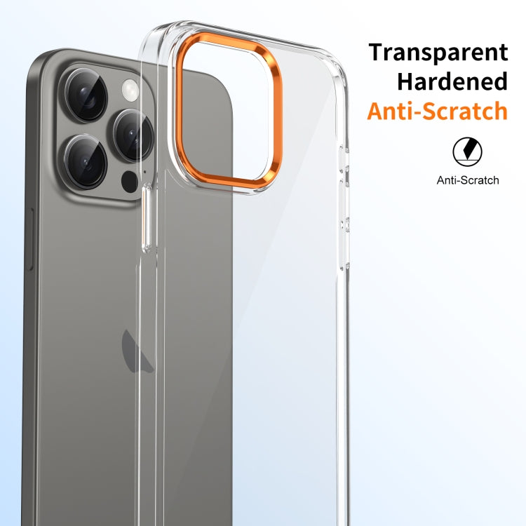 For iPhone 16 Pro Ice Feel HD Transparent PC Full Coverage Phone Case(Orange) - iPhone 16 Pro Cases by buy2fix | Online Shopping UK | buy2fix