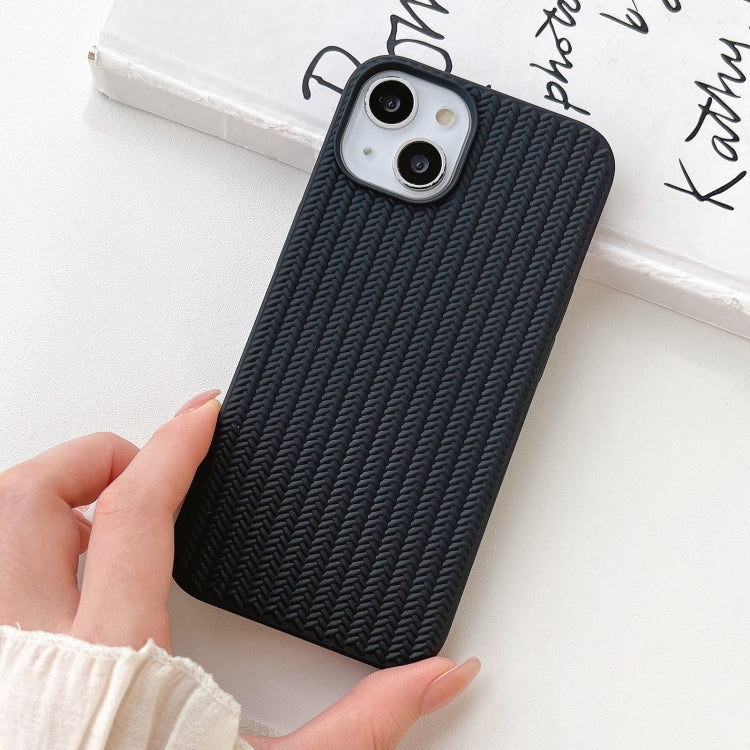 For iPhone 16 Pro Weave Texture TPU Phone Case(Black) - iPhone 16 Pro Cases by buy2fix | Online Shopping UK | buy2fix