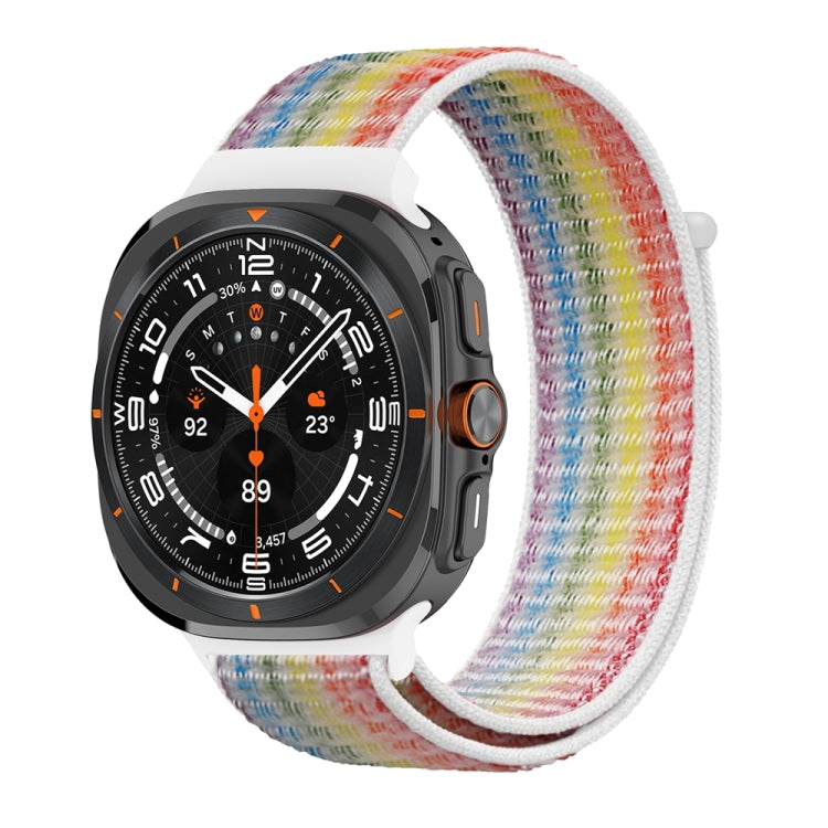 For Samsung Galaxy Watch Ultra 47mm Plastic Connector Nylon Loop Watch Band(Colorful) - Watch Bands by buy2fix | Online Shopping UK | buy2fix