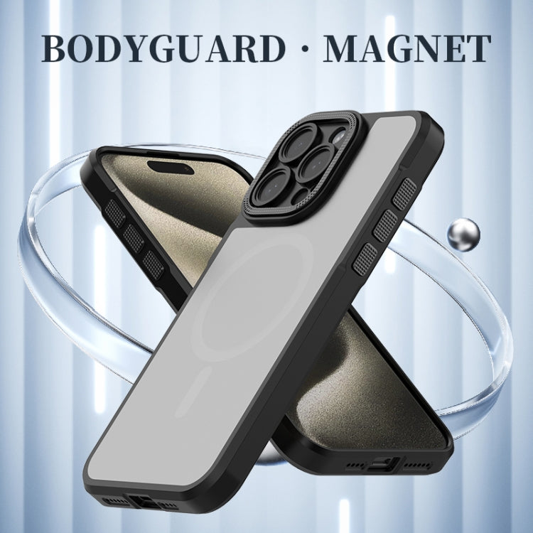 For iPhone 16 Bodyguard MagSafe Magnetic Phone Case(Grey) - iPhone 16 Cases by buy2fix | Online Shopping UK | buy2fix