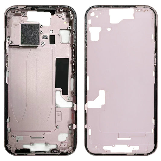 For iPhone 15 Middle Frame Bezel Plate with Side Keys + Card Tray, Version:CE EU Version(Pink) - LCD Related Parts by buy2fix | Online Shopping UK | buy2fix