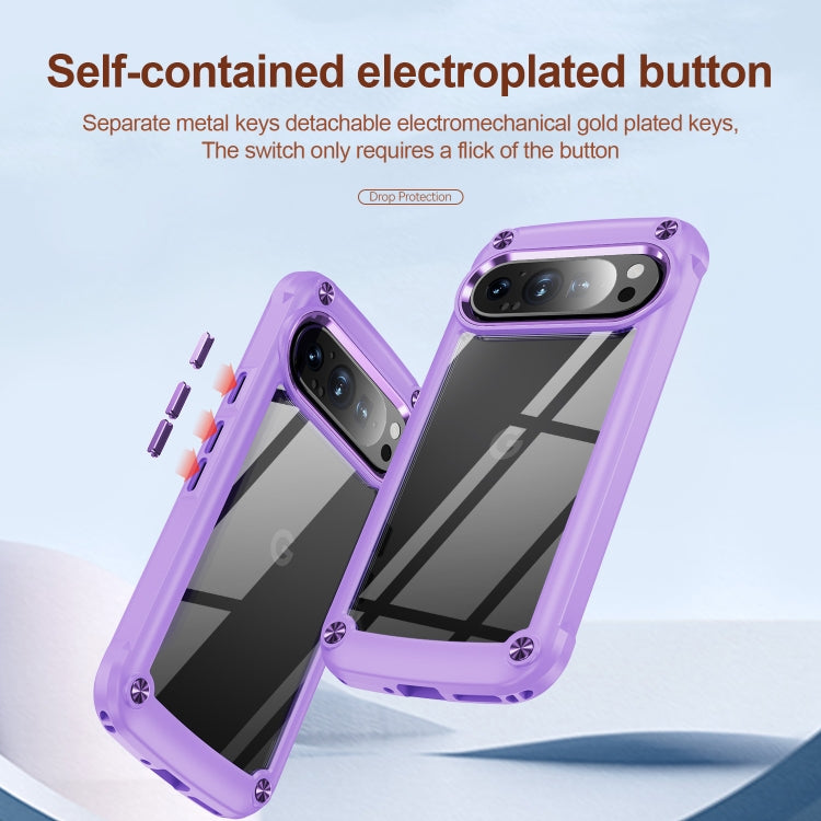 For Google Pixel 9 / 9 Pro TPU + PC Lens Protection Phone Case(Purple) - Google Cases by buy2fix | Online Shopping UK | buy2fix