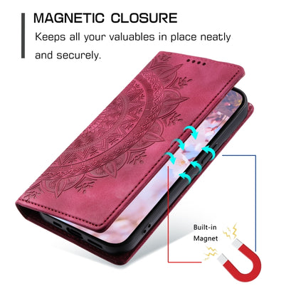 For Google Pixel 9 Pro XL Totem Embossed Magnetic Leather Phone Case(Red) - Google Cases by buy2fix | Online Shopping UK | buy2fix