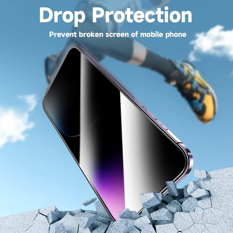 For iPhone 16 Pro Max LK Easy Install Privacy Tempered Glass Film(Black) - iPhone 16 Pro Max Tempered Glass by buy2fix | Online Shopping UK | buy2fix