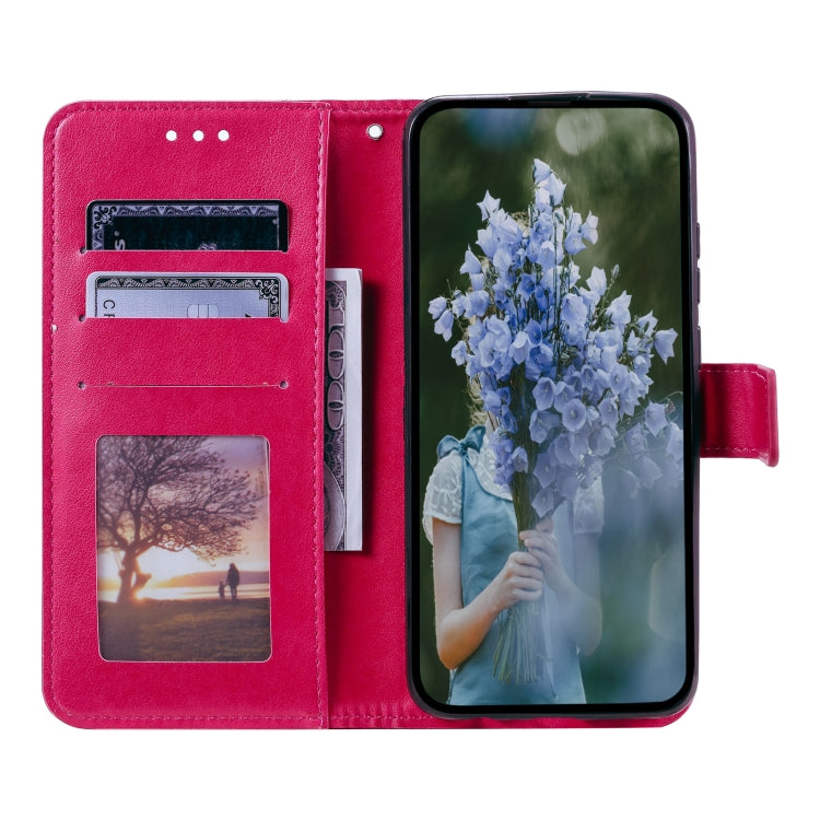 For Google Pixel 9 Pro XL Totem Flower Embossed Leather Phone Case with Lanyard(Red) - Google Cases by buy2fix | Online Shopping UK | buy2fix