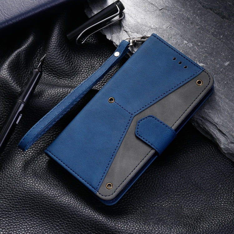 For Google Pixel 9 / 9 Pro Nail Skin Feel Stitching Calf Texture Leather Phone Case(Blue) - Google Cases by buy2fix | Online Shopping UK | buy2fix