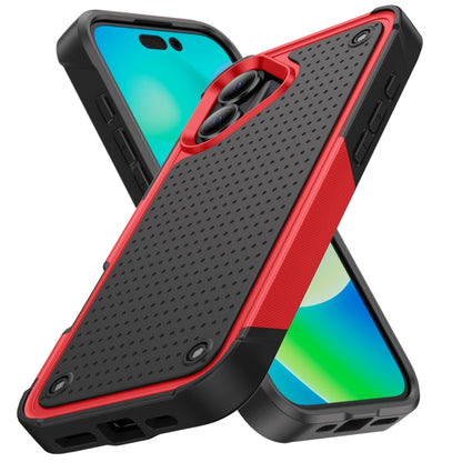 For iPhone 16 Plus PC + TPU Shockproof Protective Phone Case(Red+Black) - iPhone 16 Plus Cases by buy2fix | Online Shopping UK | buy2fix