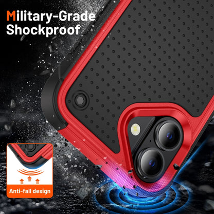 For iPhone 16 Plus PC + TPU Shockproof Protective Phone Case(Red+Black) - iPhone 16 Plus Cases by buy2fix | Online Shopping UK | buy2fix