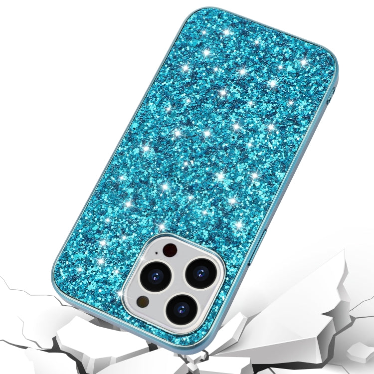 For iPhone 16 Pro Max Glitter Powder Shockproof TPU Phone Case(Black) - iPhone 16 Pro Max Cases by buy2fix | Online Shopping UK | buy2fix