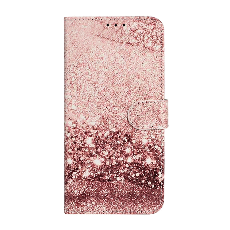 For iPhone 16 Pro Max Colored Drawing Marble Pattern Leather Phone Case(Rose Gold) - iPhone 16 Pro Max Cases by buy2fix | Online Shopping UK | buy2fix