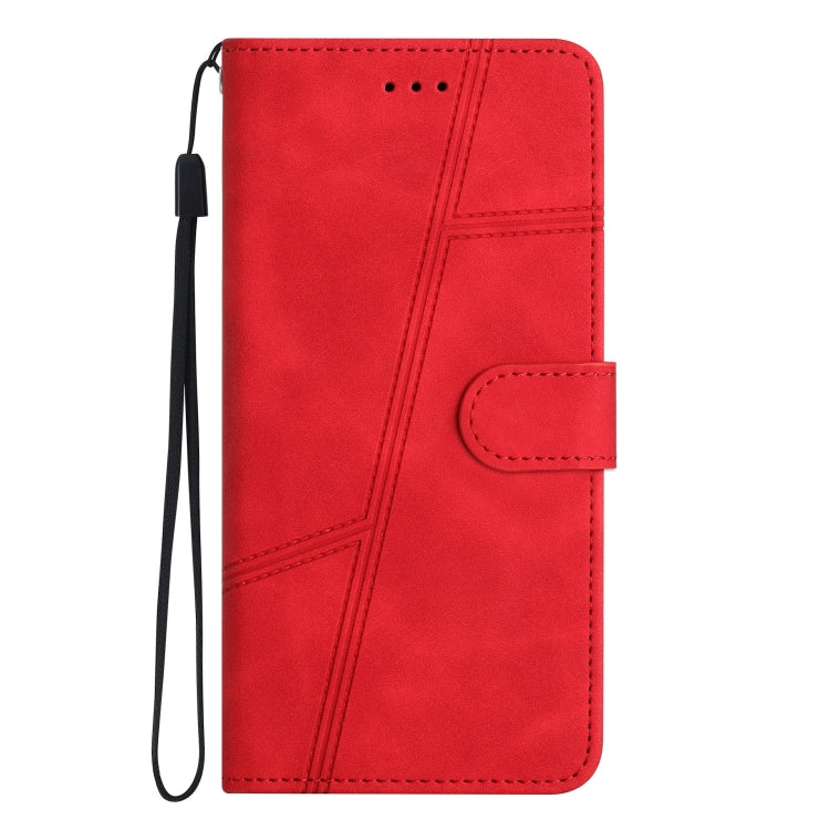 For iPhone 16 Pro Skin-feel Stitching Leather Phone Case(Red) - iPhone 16 Pro Cases by buy2fix | Online Shopping UK | buy2fix