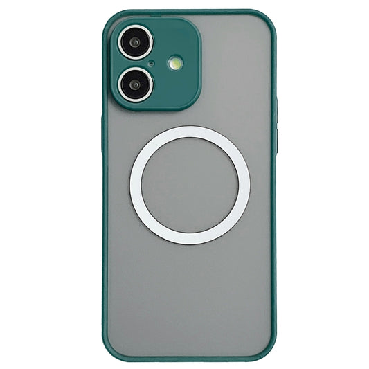 For iPhone 16 Plus Hawkeye Skin Feel MagSafe Phone Case(Dark Green) - iPhone 16 Plus Cases by buy2fix | Online Shopping UK | buy2fix