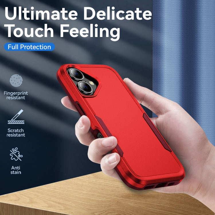 For iPhone 16 Plus Pioneer Armor Heavy Duty PC + TPU Phone Case(Red+Rose Red) - iPhone 16 Plus Cases by buy2fix | Online Shopping UK | buy2fix