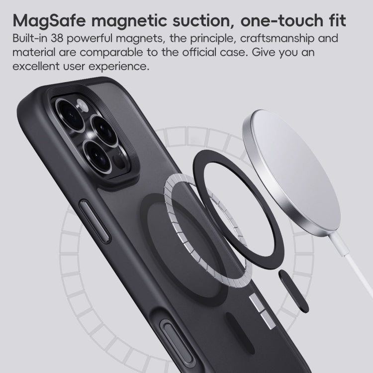 For iPhone 16 Pro Frosted MagSafe Magnetic Phone Case(Titanium Blue) - iPhone 16 Pro Cases by buy2fix | Online Shopping UK | buy2fix