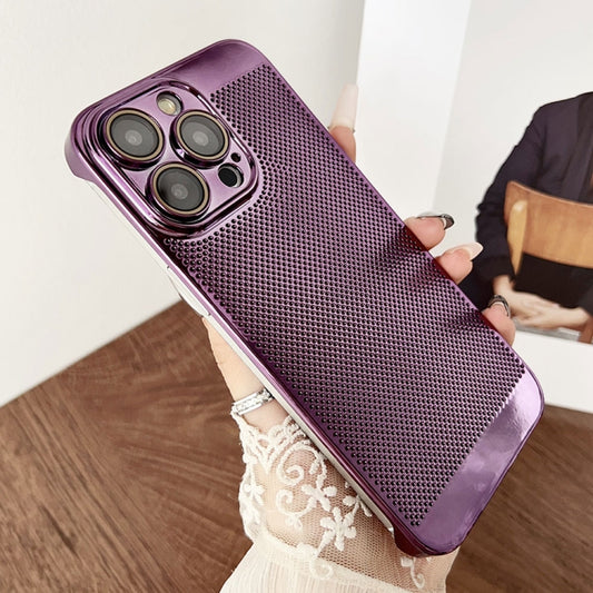 For iPhone 13 Pro Max Electroplated PC Frameless Cooling Phone Case(Purple) - iPhone 13 Pro Max Cases by buy2fix | Online Shopping UK | buy2fix