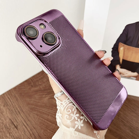 For iPhone 13 Electroplated PC Frameless Cooling Phone Case(Purple) - iPhone 13 Cases by buy2fix | Online Shopping UK | buy2fix