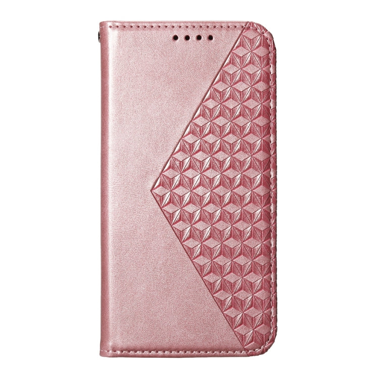 For Redmi K70 Ultra Cubic Grid Calf Texture Magnetic Leather Phone Case(Rose Gold) - Xiaomi Cases by buy2fix | Online Shopping UK | buy2fix