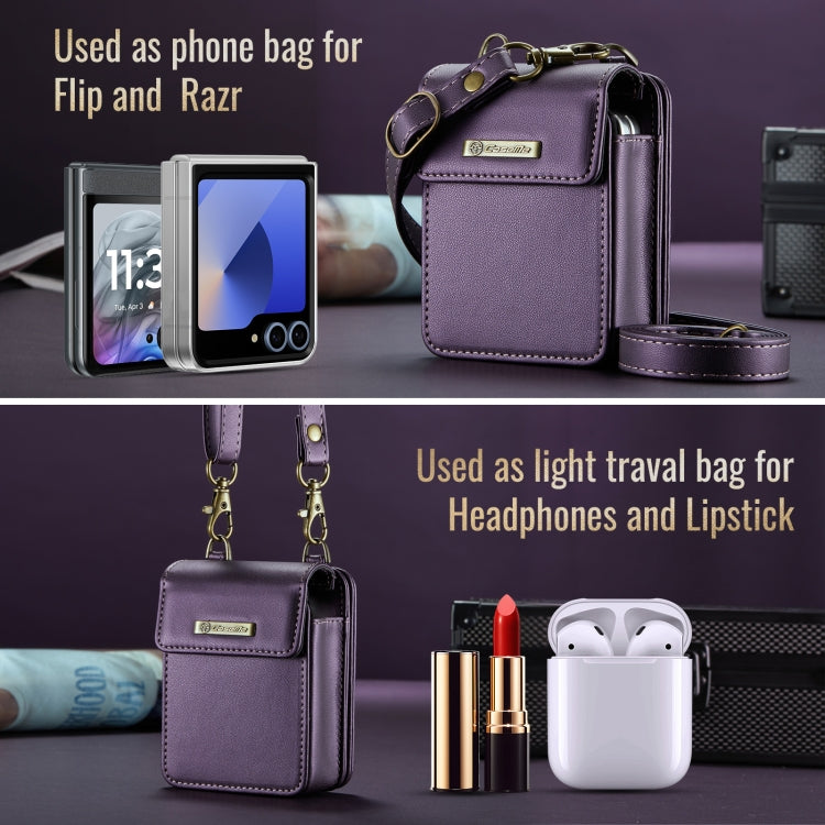 CaseMe Me50 Mini Universal Bag for Apple and Samsung Headphones + Lipstick(Purple) - For AirPods 1/2 by CaseMe | Online Shopping UK | buy2fix