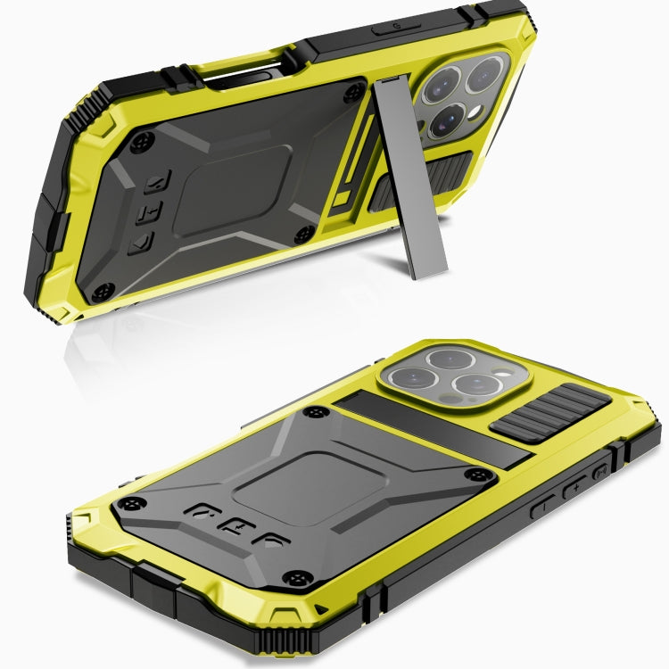 For iPhone 16 Pro Max R-JUST Life Waterproof Dustproof Shockproof Phone Case(Yellow) - iPhone 16 Pro Max Cases by R-JUST | Online Shopping UK | buy2fix