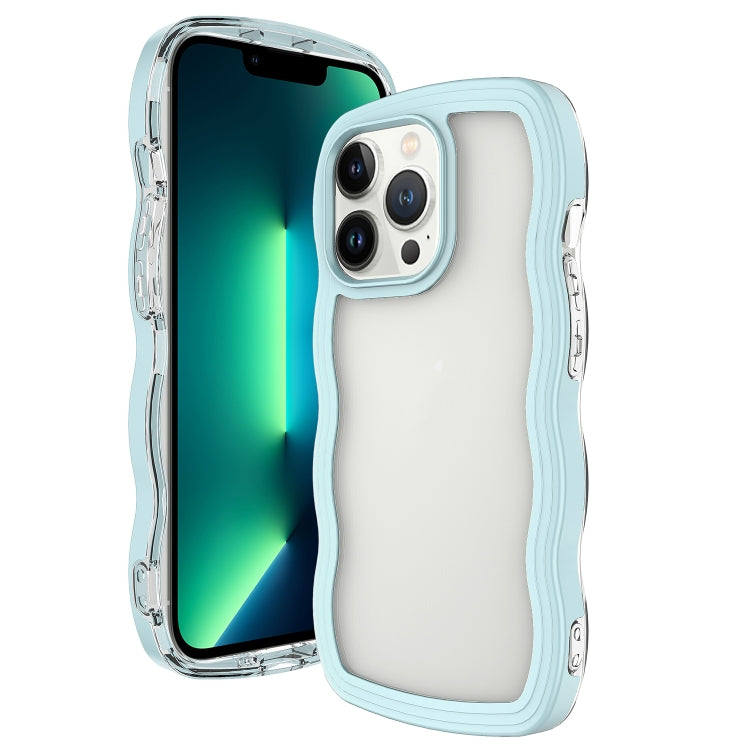 For iPhone 16 Pro Max Candy Color Wave TPU Clear PC Phone Case(Green) - iPhone 16 Pro Max Cases by buy2fix | Online Shopping UK | buy2fix