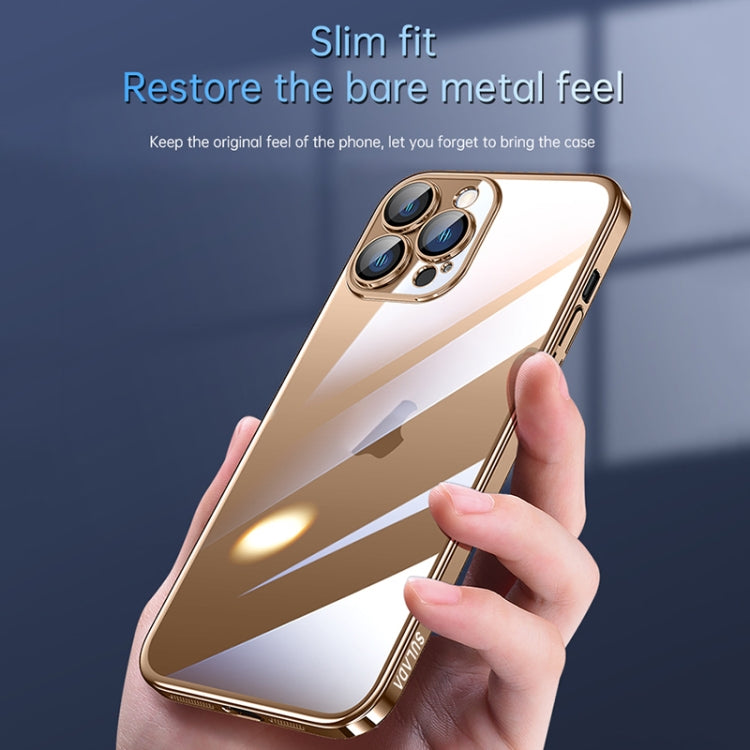 For iPhone 16 Pro SULADA JINGJIA Series Lens Protector Hard PC Phone Case(Gold) - iPhone 16 Pro Cases by SULADA | Online Shopping UK | buy2fix