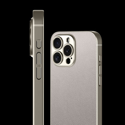 For iPhone 16 Plus GKK Metal Paint Skin Feel Leather Full Coverage Phone Case(Mountain Gray) - iPhone 16 Plus Cases by GKK | Online Shopping UK | buy2fix