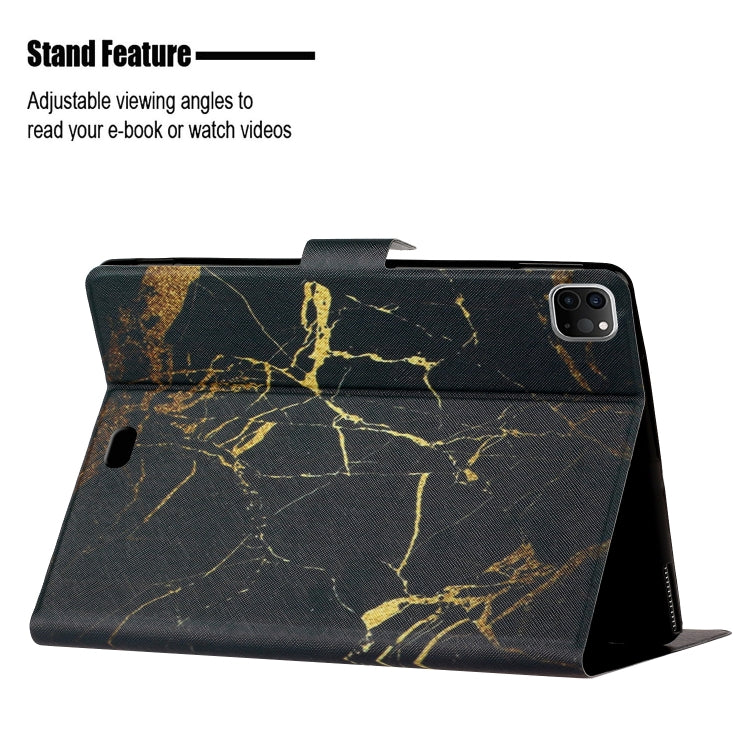 For iPad Pro 11 2024 Colored Drawing Pattern Flip Leather Smart Tablet Case(Black Gold) - iPad Pro 11 2024 Cases by buy2fix | Online Shopping UK | buy2fix