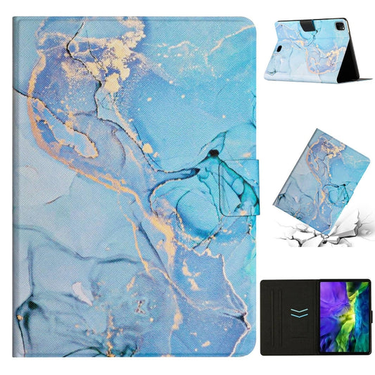 For iPad Pro 11 2024 Marble Pattern Leather Smart Tablet Case(Blue) - iPad Pro 11 2024 Cases by buy2fix | Online Shopping UK | buy2fix