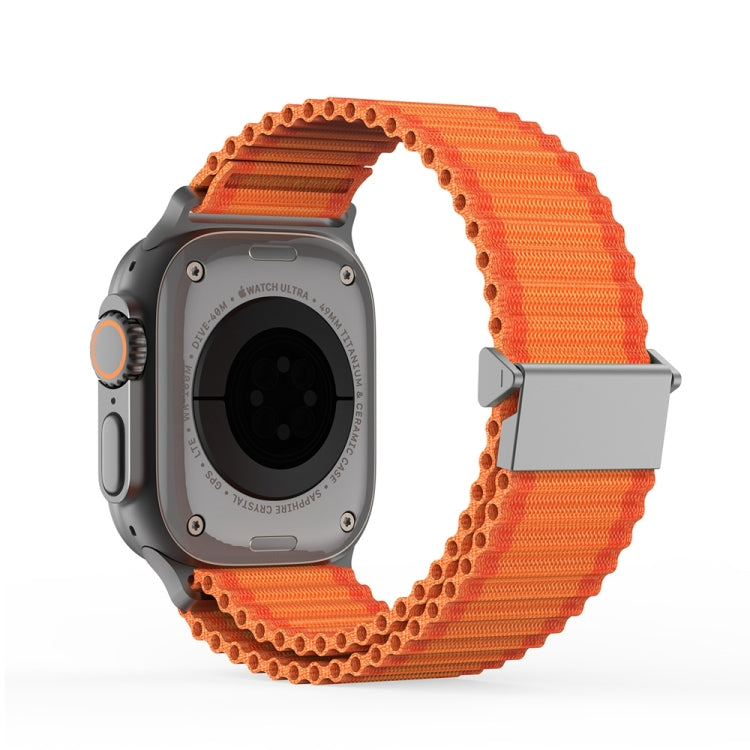 For Apple Watch SE 2023 44mm DUX DUCIS YC Series Ocean Nylon Watch Band(Orange) - Watch Bands by DUX DUCIS | Online Shopping UK | buy2fix