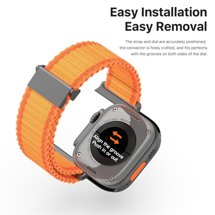 For Apple Watch SE 2023 40mm DUX DUCIS YC Series Ocean Nylon Watch Band(Orange) - Watch Bands by DUX DUCIS | Online Shopping UK | buy2fix