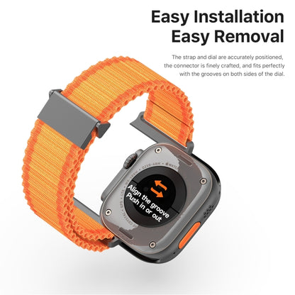 For Apple Watch Series 8 45mm DUX DUCIS YC Series Ocean Nylon Watch Band(Orange) - Watch Bands by DUX DUCIS | Online Shopping UK | buy2fix